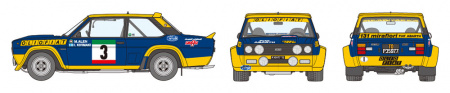 А/м 131 Abarth Rally Olio Fiat с двумя фигурками пилотов, 1/20