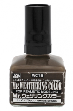 Краска 40мл MR.WEATHERING COLOR WC18 SHADE BROWN