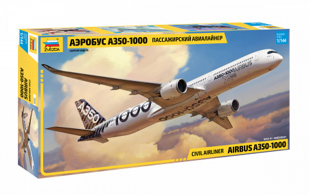 Пасс. авиалайнер "Аэробус А-350-1000", 1:144
