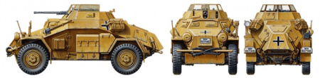 БТР German AFRIKA-KORPS Sd.Kfz.222 4X4, 1/35