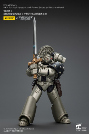 Iron Warriors, MKVI Tactical Sergeant with Power Sword and Plasma Pistol, 1:18, [JT01758]