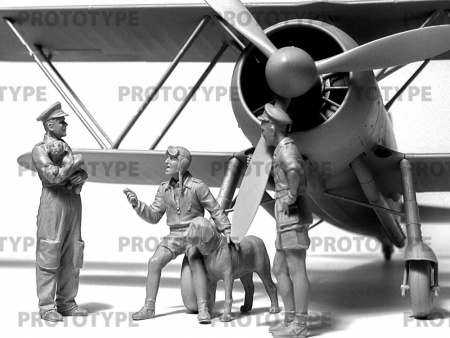 Фигуры, Итальянские пилоты в тропической униформе (1939-1943), 1:32, [32110]