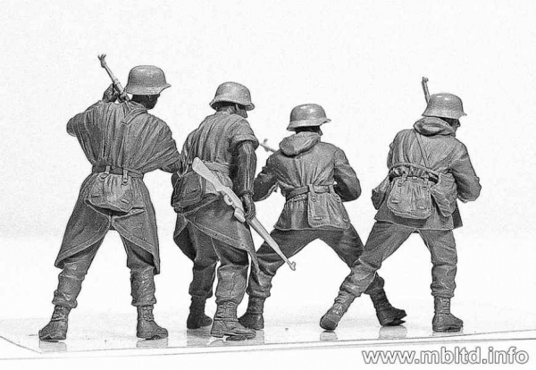 Фигуры Немецкая пехота в Западной Европе. 1944-1945г, 1:35, (MB3584)