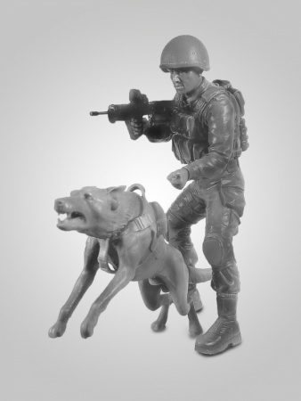 Офицер подразделения K-9 IDF с собакой, 1:16, (16102)