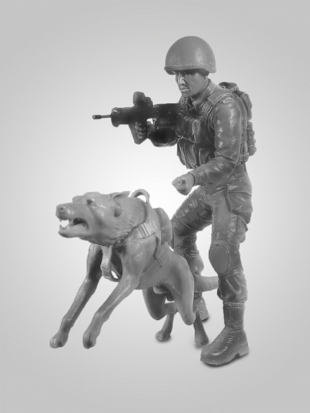 Офицер подразделения K-9 IDF с собакой, 1:16, (16102)