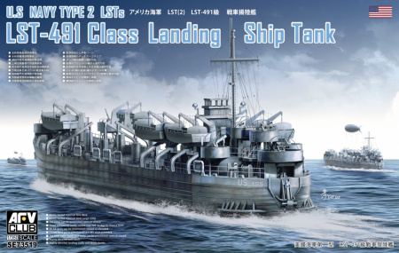 U.S. Navy Type2 LSTs LST-491 Class Landing Ship, 1:350, [SE73519]