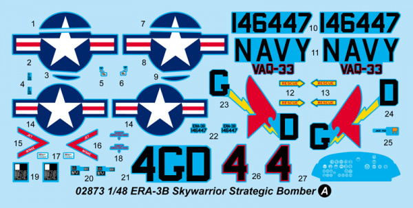 Стратегический бомбардировщик ERA-3B Skywarrior, 1:48, [02873]