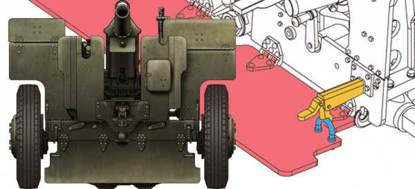 Поздняя версия 105-мм гаубицы Howitzer M2A1 Carriage M2A2, 1:35, [AF35182]