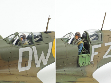 Самолет SUPERMARINE SPITFIRE MK.I с фигурой пилота и ф/э, 1/48