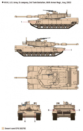 Танк USMC M1A1 Abrams, 1:72, (13430)