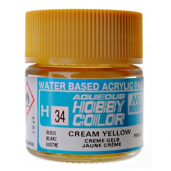 Кр.акр. на воде CREAM YELLOW бл.(10мл)