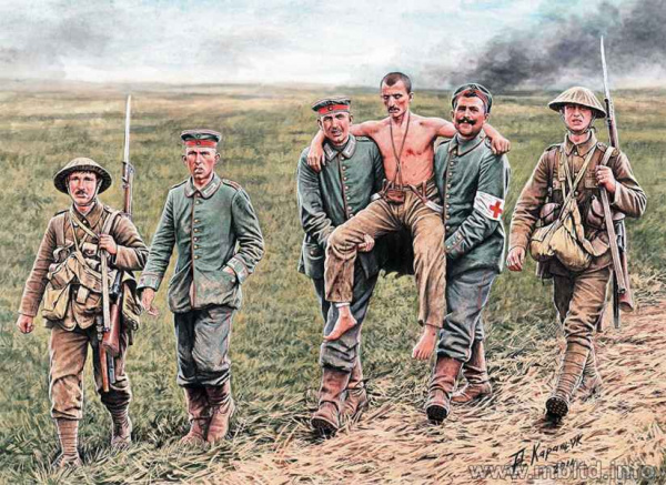 Британские и немецкие солдаты, Битва на Сомме, 1916, 1:35, (MB35158)