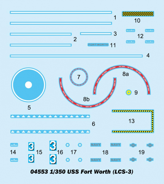 Американский боевой корабль прибрежной зоны USS Fort Worth LCS-3, 1:350, [04553]