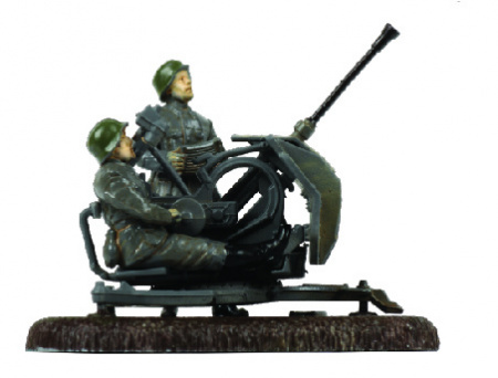 Немецкое 20-мм зенитное орудие FLAK-38 с расчетом