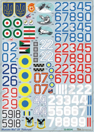 Деколь для Микоян МиГ-29, 1/32