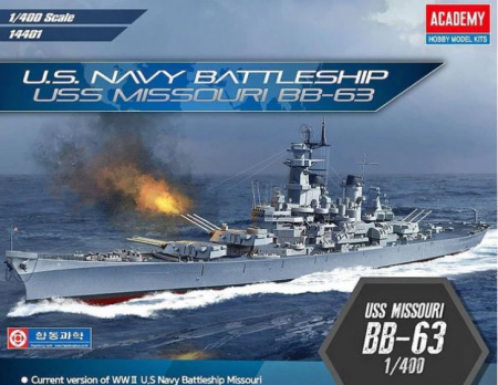 Линкор U.S. Navy Battleship USS Missouri BB-63, 1:400