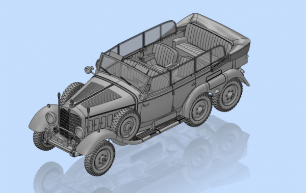 Typ G4 (Kfz.21), Германский штабной автомобиль ІІ МВ, 1:35, (35538)