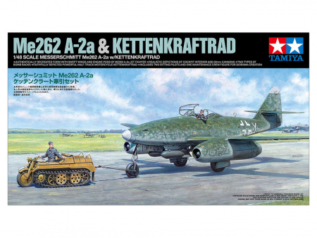 Истребитель Me262A-2a и Sd.Kfz.2 Полугусеничных буксировочных мотоцикла, 1:48