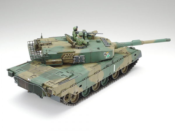 Японский танк TYPE 90, 1990г., с полной деталировкой внешнего оборудования и 2 фигурами танкистов, 1:35, [35208]