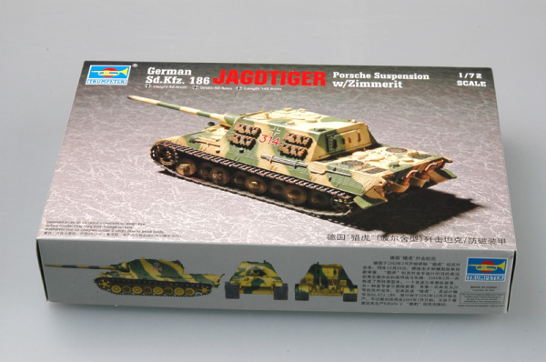 Немецкий танк Sd.Kfz. 186 JagdTiger (Porsche production) w/Zimmerit coat, 1:72, [07294]