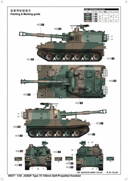 Японская САУ Type 75 (155mm), 1:35, [05577]