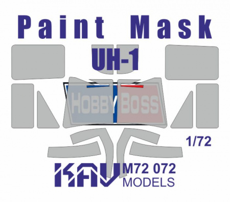 Окрасочная маска на UH-1 (Hobby Boss), 1:72
