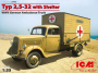 Typ 2,5-32 с закрытым кузовом, Германский санитарный автомобиль II МВ, 1:35, (35402)
