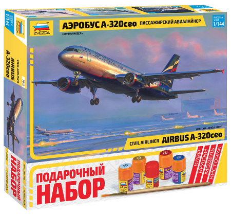 Пасс. авиалайнер "Аэробус А-320", 1:144