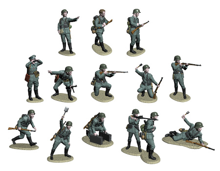 Немецкий пехотный взвод 1942-1944 г., 1:72