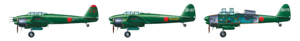 Самолет J1N1-5a ГЕККО тип 11(ночной истр.) 1/48