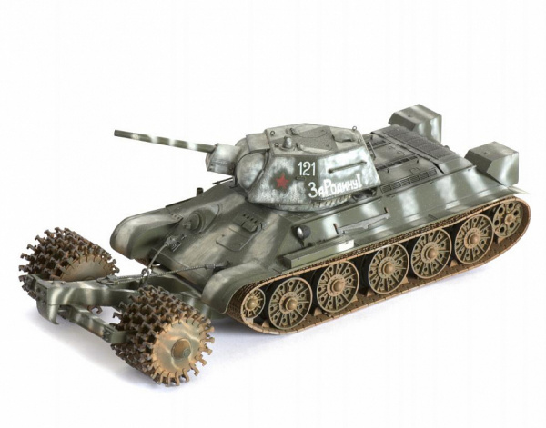 Танк "Т-34/76" с минным тралом, 1:35