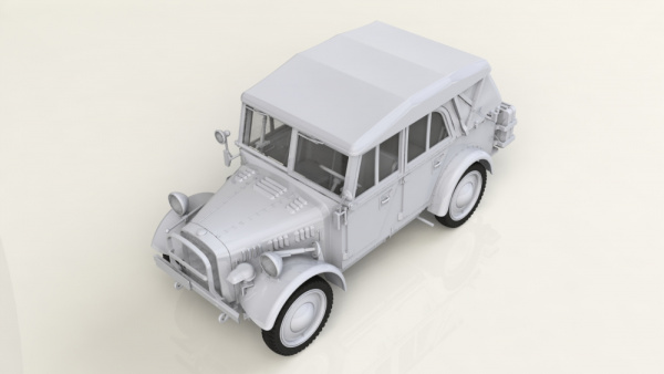 le.gl.Einheitz-Pkw Kfz.1 с тентом, Германский легкий внедорожный автомобиль ІІ МВ, 1:35, (35582)