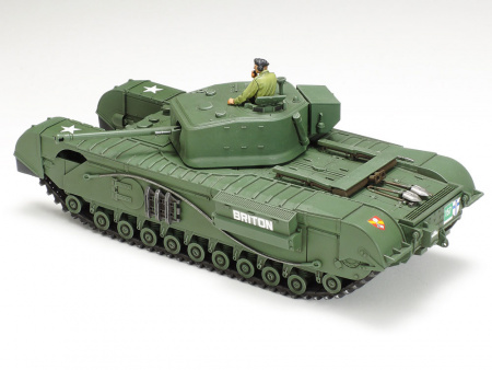 Английский танк CHURCHILL MK.VII Crocodile, с фигурой командира, 1/48