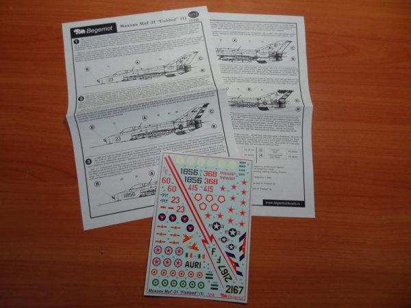 Деколь для Микоян МиГ-21(1), 1/72