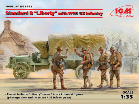 Стандартный грузовик "Liberty" с пехотой США І МВ, 1:35, (35652)