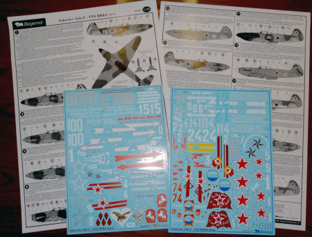 Деколь для Яковлев Як-3 асы ВВС РККА, 1/32