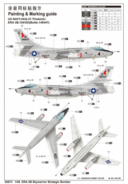 Стратегический бомбардировщик ERA-3B Skywarrior, 1:48, [02873]
