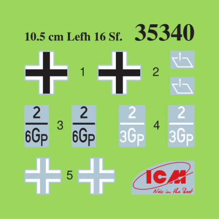 Немецкая самоходная гаубица 10.5cm leFH 16(Sf) auf Geschutzwagen FCM36(f), 1:35, [35340]