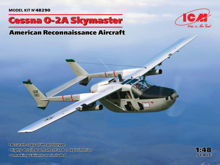 Cessna O-2A Skymaster, Американский самолет-разведчик, 1:48, (48290)