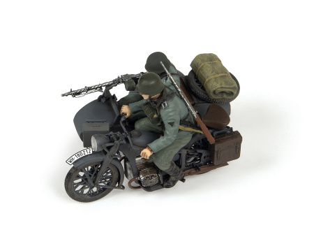 Немецкий мотоцикл Zündapp K800 с коляской и экипажем, 1:35, [3717]
