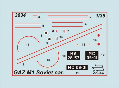 Автомобиль ГАЗ-М1, 1:35