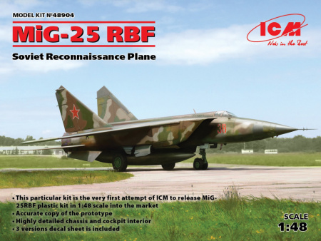 МиГ-25 РБФ, Советский самолет-разведчик, 1:48, (48904)