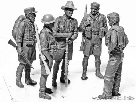 Фигуры Немецкая пехота в Западной Европе. 1944-1945г, 1:35, (MB3584)