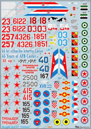 Деколь для Микоян МиГ-21, 1/48
