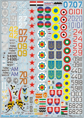 Деколь для Микоян МиГ-29 (1), 1/48