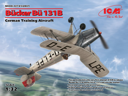 Bücker Bü 131B, Германский учебный самолет, 1:32, (32031)