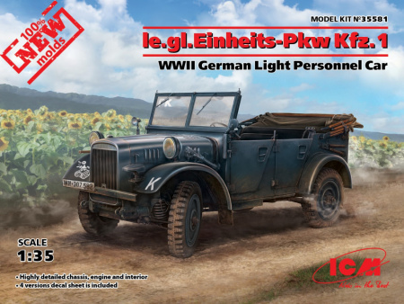 le.gl.Einheits-Pkw Kfz.1, Германский легкий внедорожный автомобиль ІІ МВ, 1:35, (35581)
