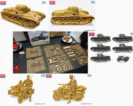 German Panzer I Ausf.B & Motorcycle Zündapp KS750 w/sidecar (1:35)