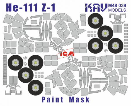 Окрасочная маска на остекление He-111Z-1 (ICM), 1:48