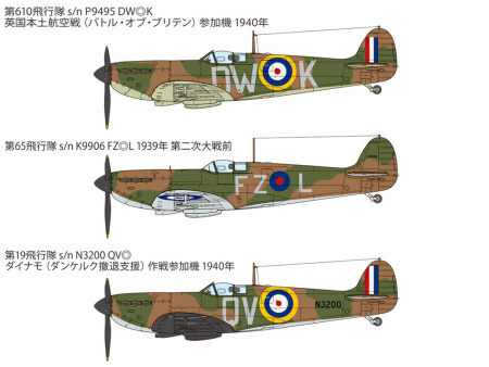 Самолет SUPERMARINE SPITFIRE MK.I с фигурой пилота и ф/э, 1/48